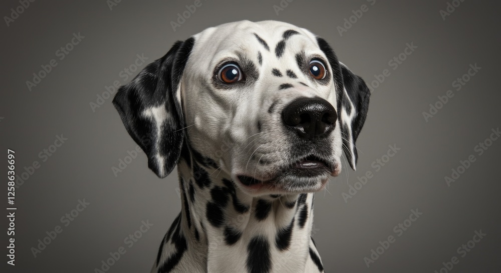 Charming Portrait of a Dalmatian Dog Charming Portrait of a Dalmatian Dog