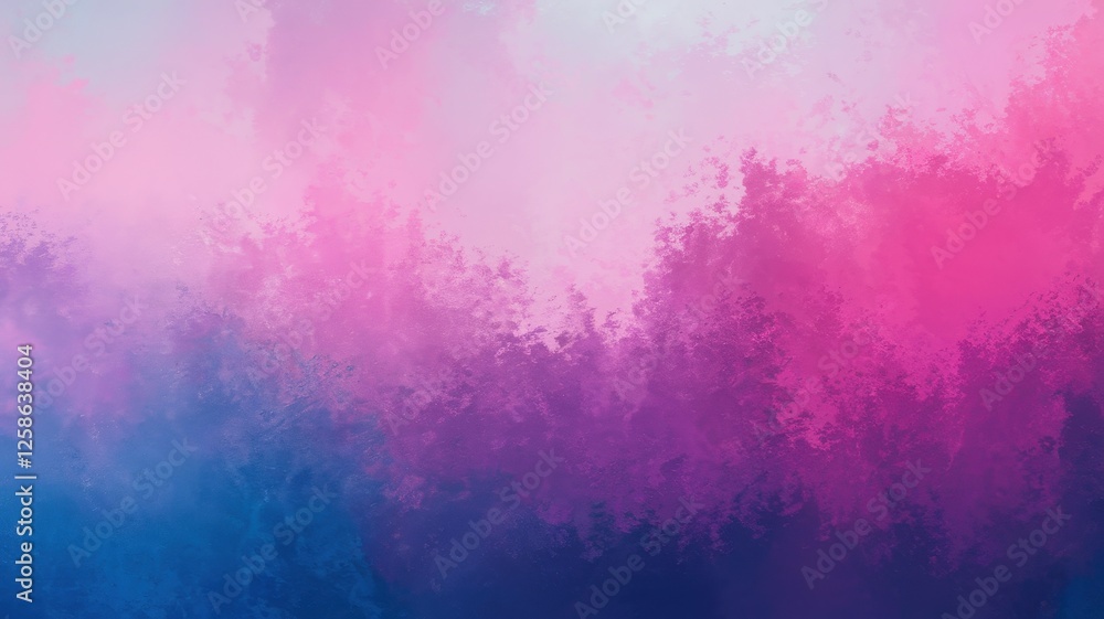 Fototapeta premium A vibrant abstract painting featuring soft pinks and deep blues, creating a dreamy and ethereal atmosphere.