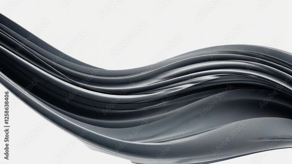 Gray blue corporate abstract background of a smooth wavy shape moving, 4k High-Quality Animation Video Gray blue corporate abstract background of a smooth wavy shape moving, 4k High-Quality Animation Video