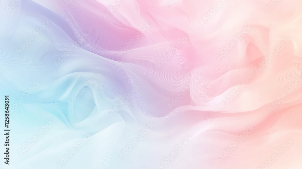 Obraz premium A soft, dreamy background featuring gentle pastel colors blending seamlessly. Ideal for creating serene and calming visual designs or presentations.
