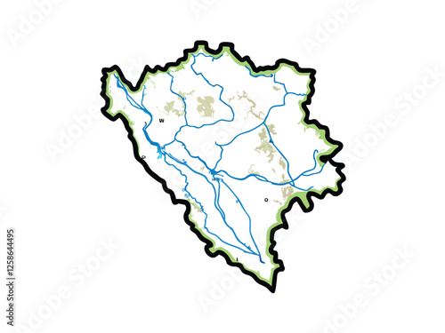 Create a stylish contemporary vector map of the Balkan Peninsula, showcasing all countries with clear borders and major cities.  Include a minimalist color palette.