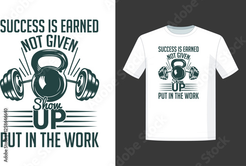  Fitness t-shirt design, vector t-shirt.