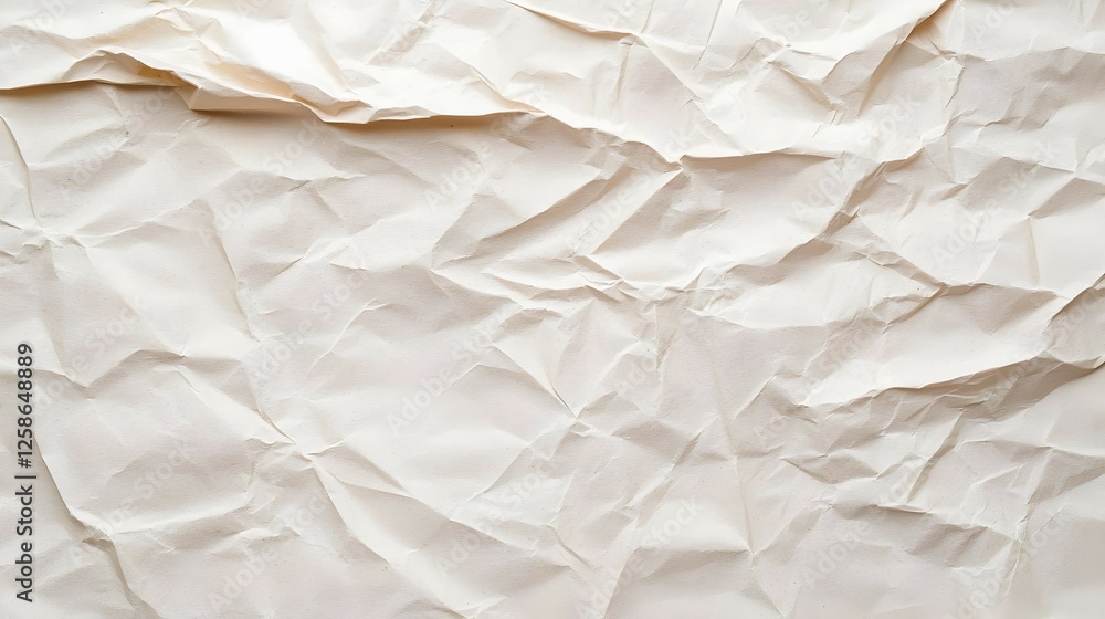 Obraz premium Crumpled Beige Paper Texture Background