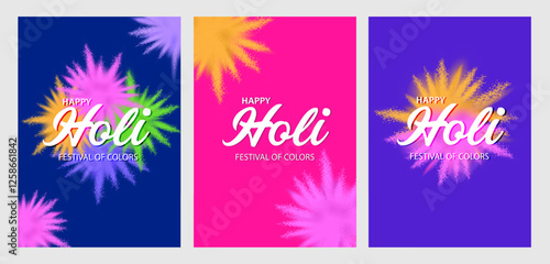 vector illustration of Colorful background for festival of colors Holi celebrated in India