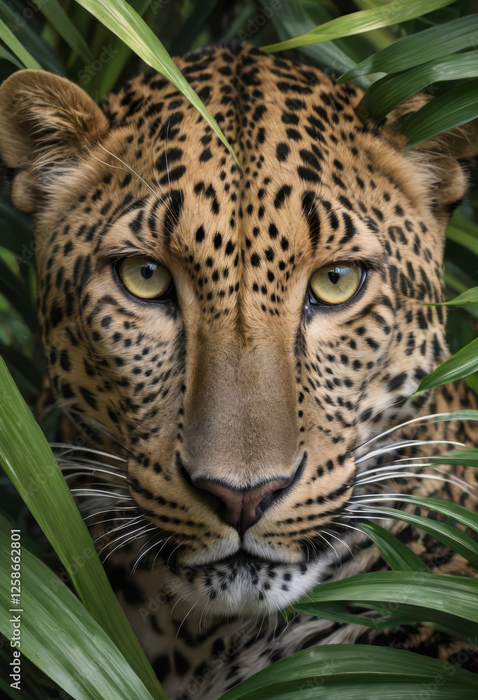 Fototapeta premium Feral Gaze: The Spirit of the Jungle