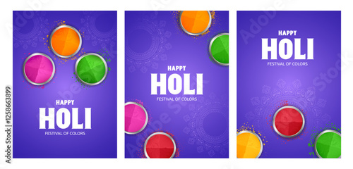 vector illustration of Colorful background for festival of colors Holi celebrated in India