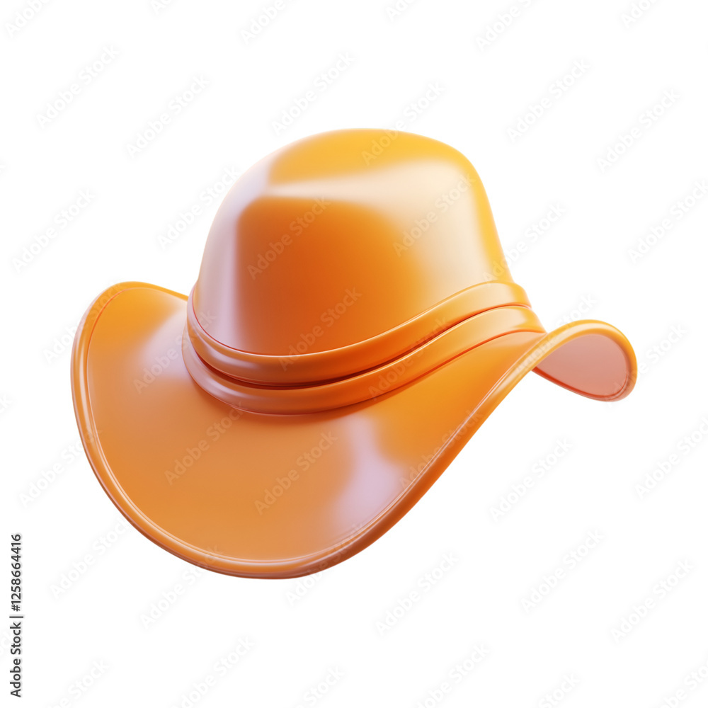 Fototapeta premium 3D Yellow Cowboy Hat PNG Cut out Element
