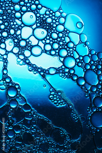 deep blue water macro photo...