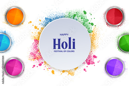 vector illustration of Colorful background for festival of colors Holi celebrated in India