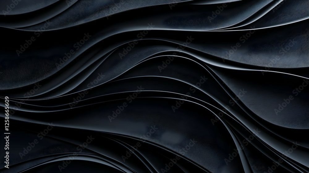 Fototapeta premium Abstract Dark Black Wave Pattern Design