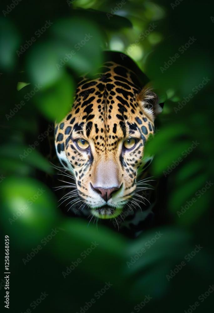 Obraz premium The Guardian of the Jungle: Eyes of Fire