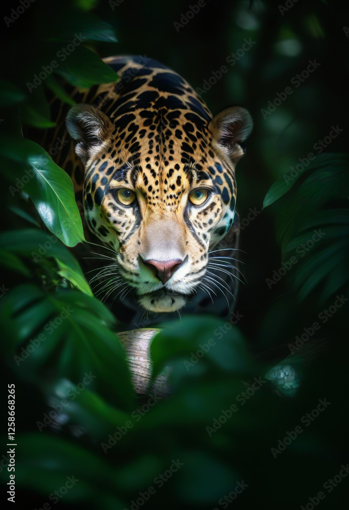 Obraz premium The Guardian of the Jungle: Eyes of Fire