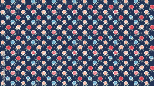 美しい花のイラスト、パターン背景