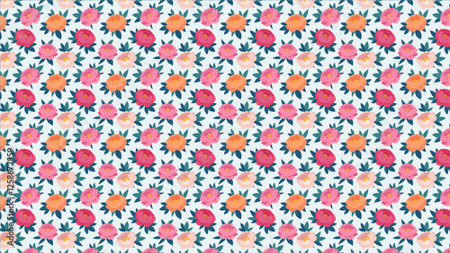 美しい花のイラスト、パターン背景