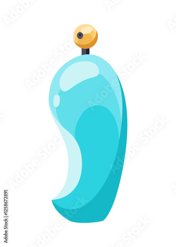 Cartoon perfume bottle, scented water and perfumes retro packaging. Fashion vintage bottle, decorative girly cosmetics flat decent vector