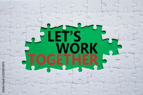 Cuadro en lienzo Lets work together symbol