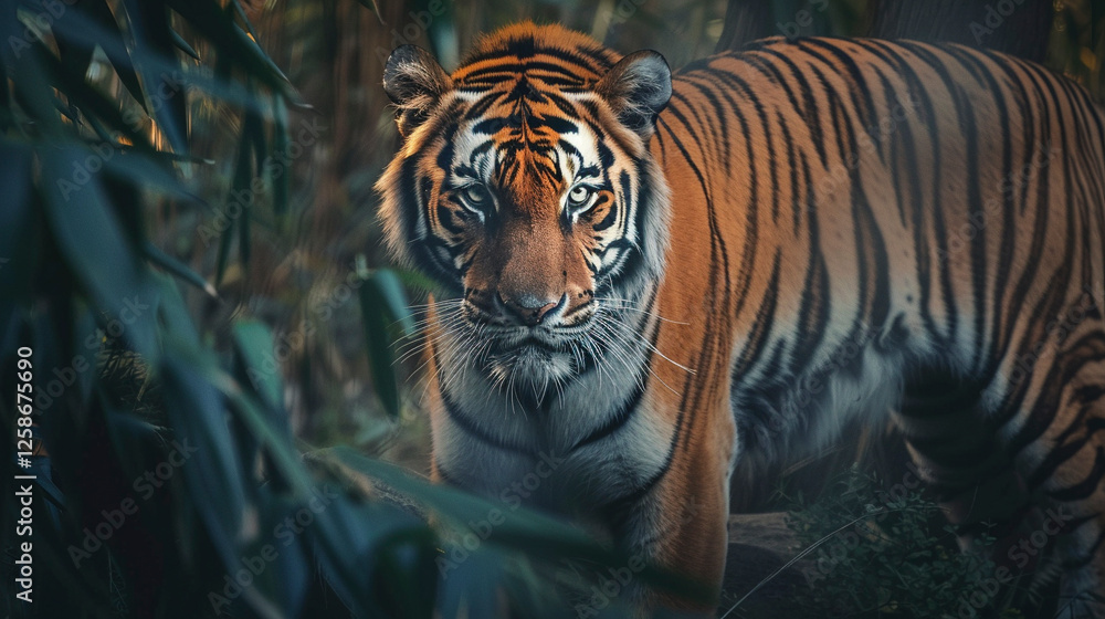 A detailed macro shot of a Siberian tiger, its striking orange and black stripes standing out with sharp clarity, intense gaze, transparent background A detailed macro shot of a Siberian tiger, its striking orange and black stripes standing out with sharp clarity, intense gaze, transparent background