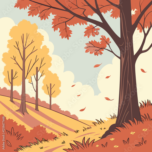 autumn landscape with trees