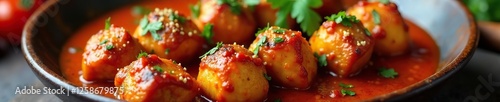 Chicken tikka cooked in a flavorful tomato-based gravy, garam masala, cumin powder, hara masala