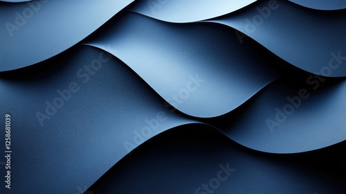 Wallpaper Mural Refined Blue background with minimalist features, perfect for design and banner templates. Featuring abstract geometric wallpaper with sleek lines and a central white space for text. Torontodigital.ca