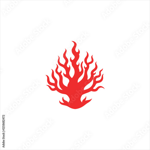 vector illustration of a fire