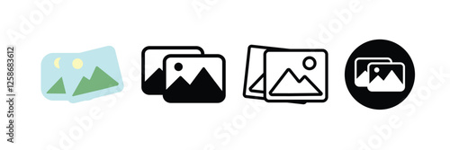 Picture icon vector. photo gallery icon symbol.