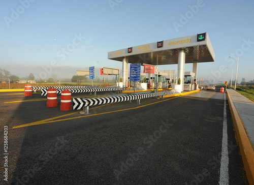 Detail of a highway road in Mexico