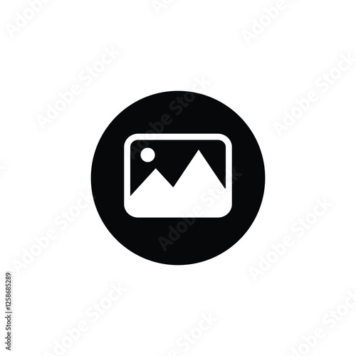 gallery icon Vector logo outline. photo gallery sign and symbol.