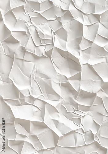 Crumpled white paper texture background (3)