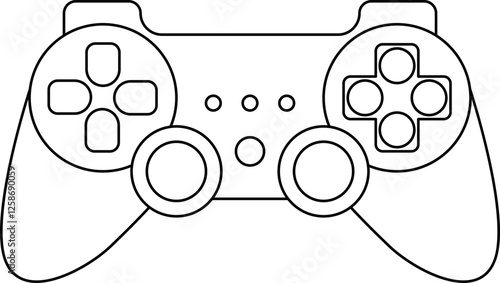 Games icon vector. Gamepad New concept. Black and white game controller symbol trendy flat and simple style icon for web site design, logo, app, game UI isolated on white background.