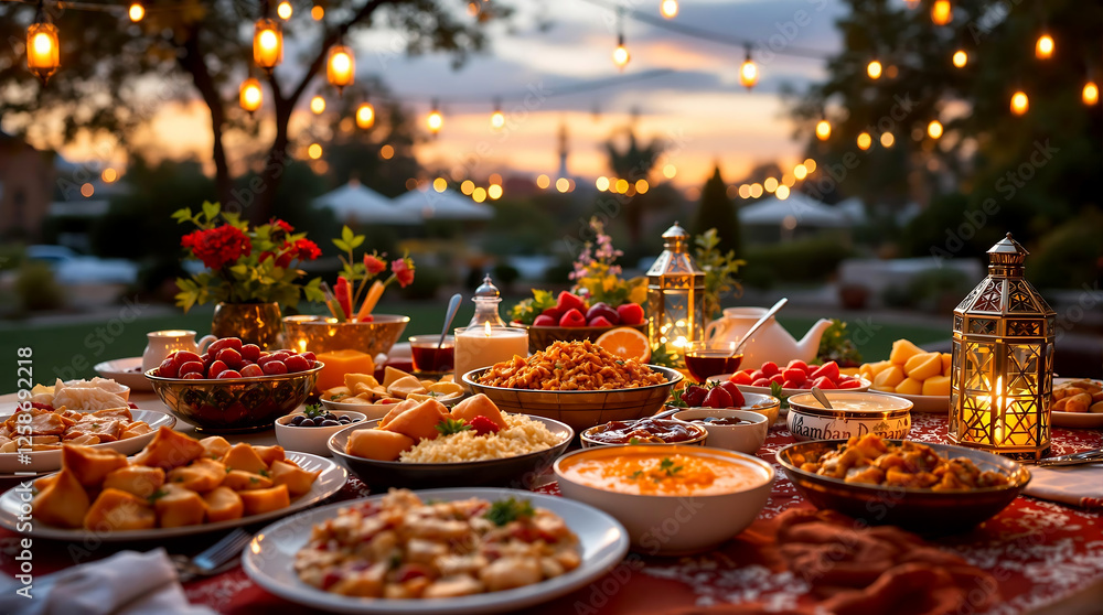 Delicious Ramadan Buffet with Authentic Arabic Dishes and Decor Delicious Ramadan Buffet with Authentic Arabic Dishes and Decor