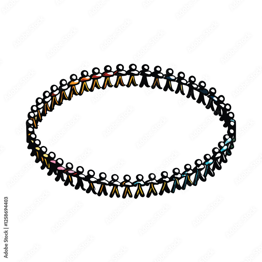 Illustrate diverse people interconnected in a dynamic, upward-spiraling formation, symbolizing unity and collaboration. Illustrate diverse people interconnected in a dynamic, upward-spiraling formation, symbolizing unity and collaboration.