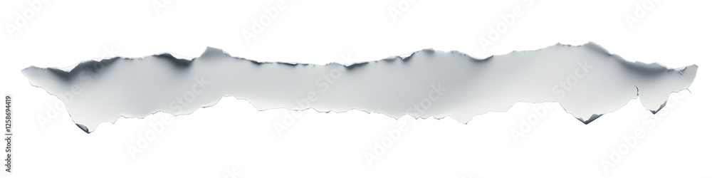 Obraz premium Torn Paper Edge: A detailed close-up shot of a torn piece of paper, revealing a textured and irregular edge. Perfect for adding a distressed or grunge effect to your designs. 