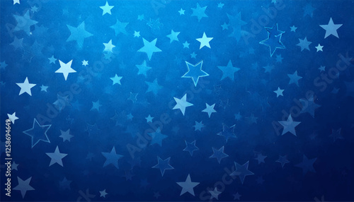 Blue background with stars vector, blue abstract background	