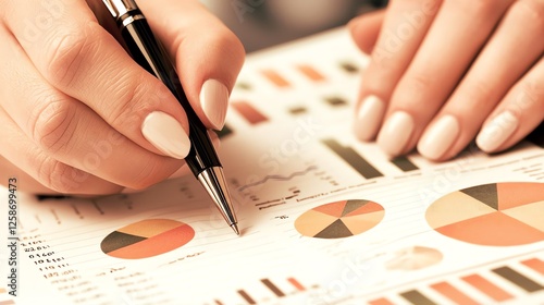 Analyzing business performance data with graphs and charts for strategic planning.