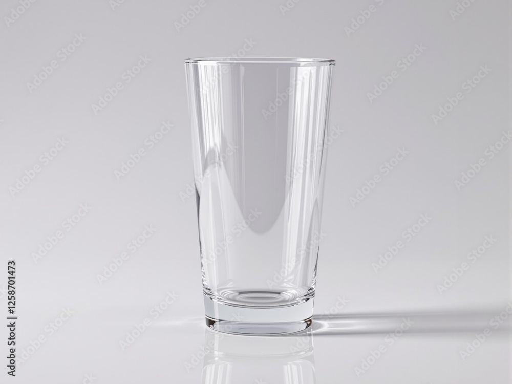 Empty Glass on White Background Empty Glass on White Background