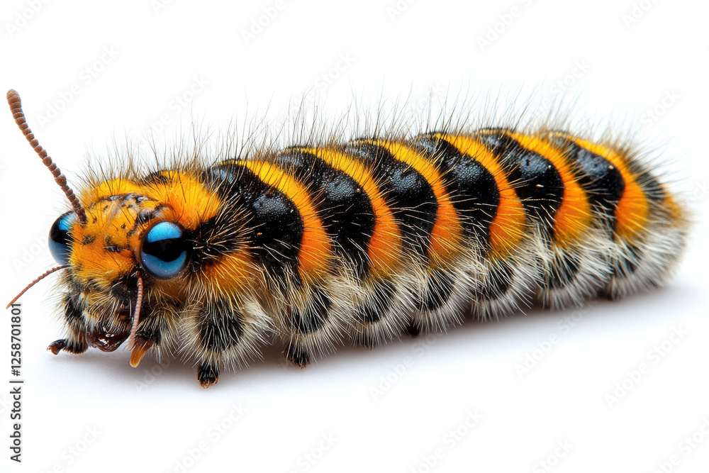 Naklejka premium Close-Up of a Colorful Caterpillar Bug