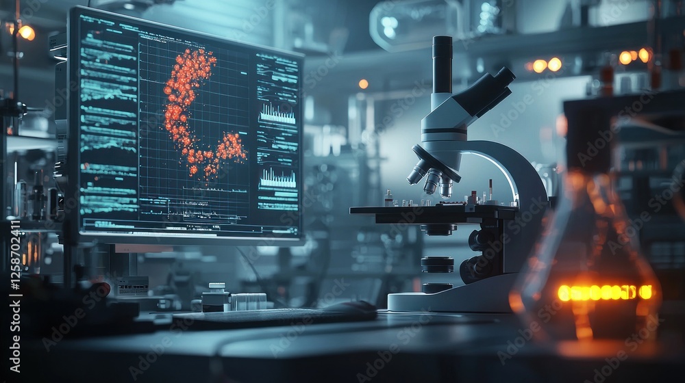 Fototapeta premium Cutting-Edge Scientific Research: A Glimpse into a Modern Laboratory