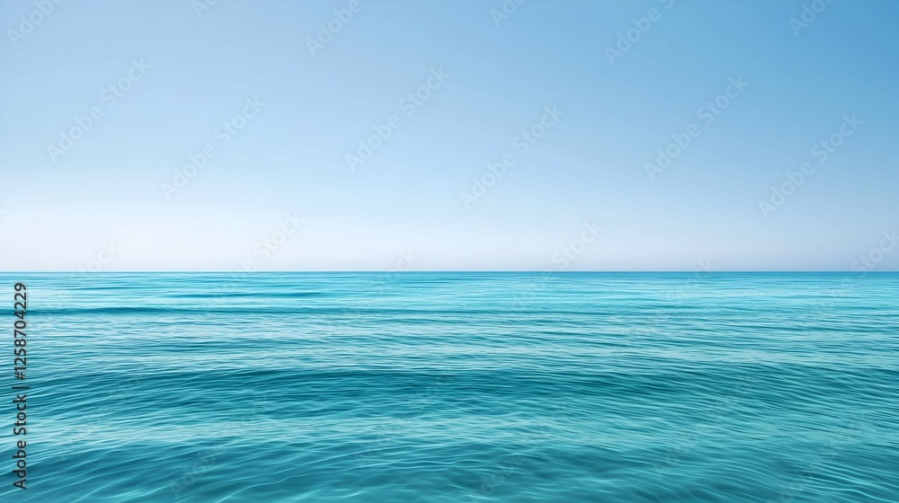 Fototapeta premium Vast Ocean View Under a Clear Blue Sky