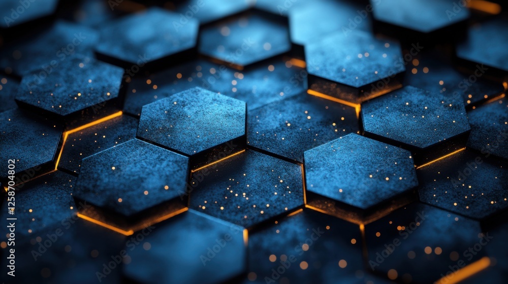 Stylish Blue background with hexagons and rectangles for design. Banner template with white center text area. Ideal for elegant designs. Stylish Blue background with hexagons and rectangles for design. Banner template with white center text area. Ideal for elegant designs.