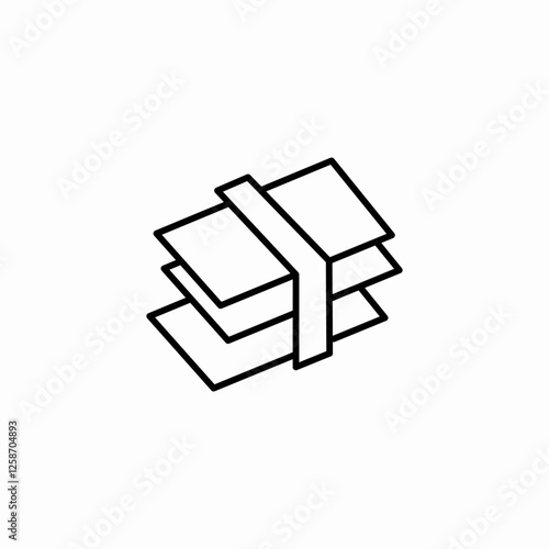 bond stack icon sign vector