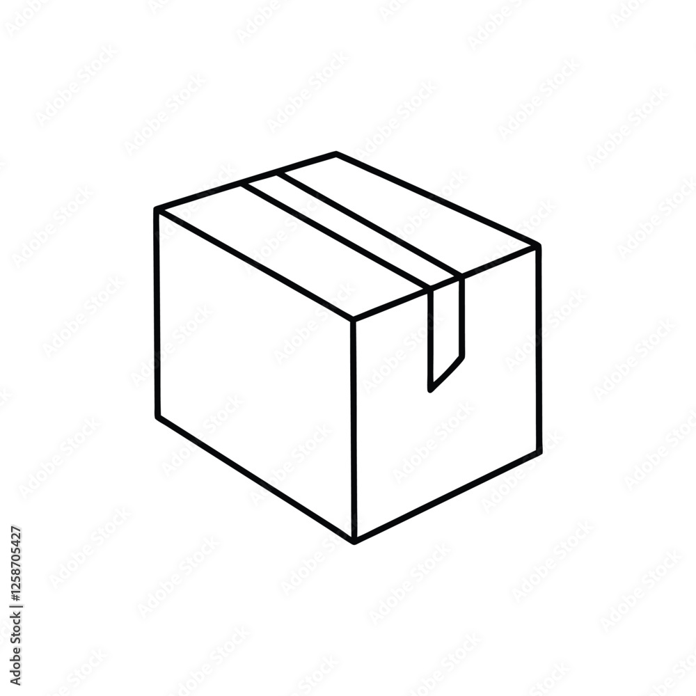 Sealed Cardboard Box Vector illustration Sealed Cardboard Box Vector illustration
