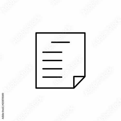 document text icon sign vector
