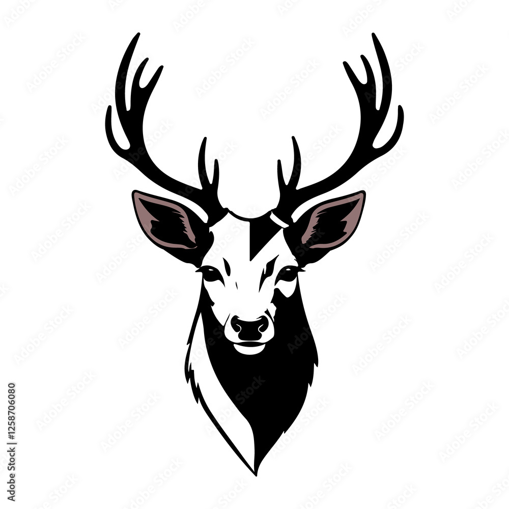 deer head vector style image deer head vector style image