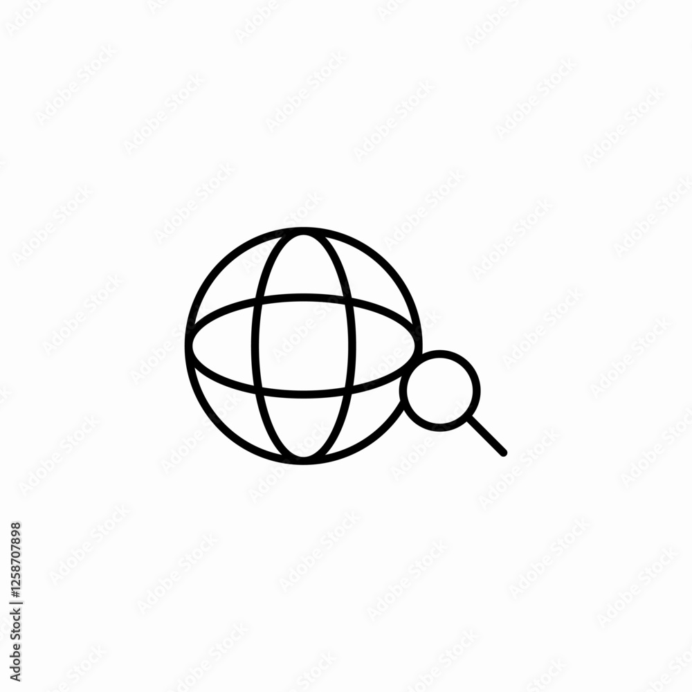global web internet search icon sign vector global web internet search icon sign vector