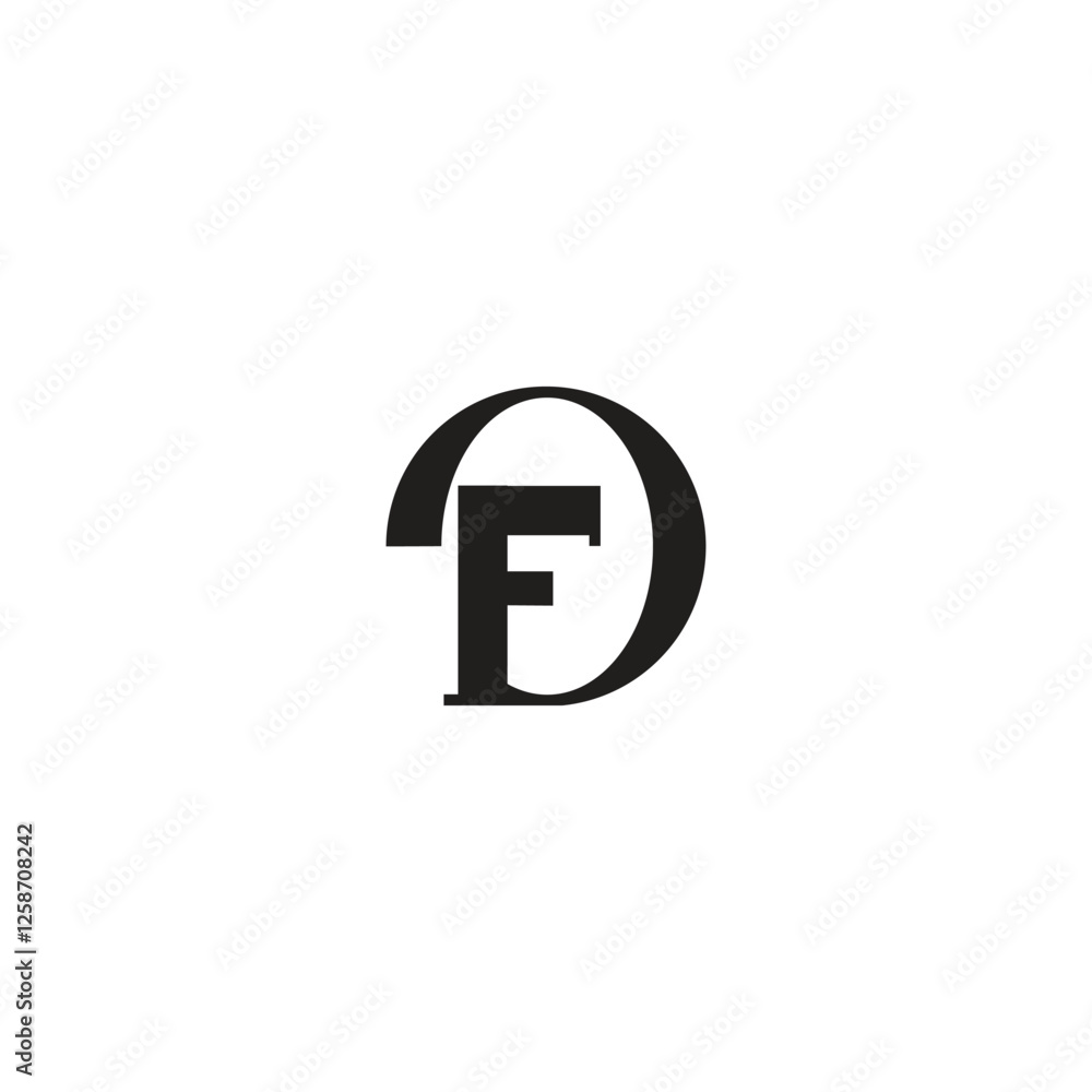 fd logo. vector illustration of letters FD for icon, symbol or logo fd logo. vector illustration of letters FD for icon, symbol or logo
