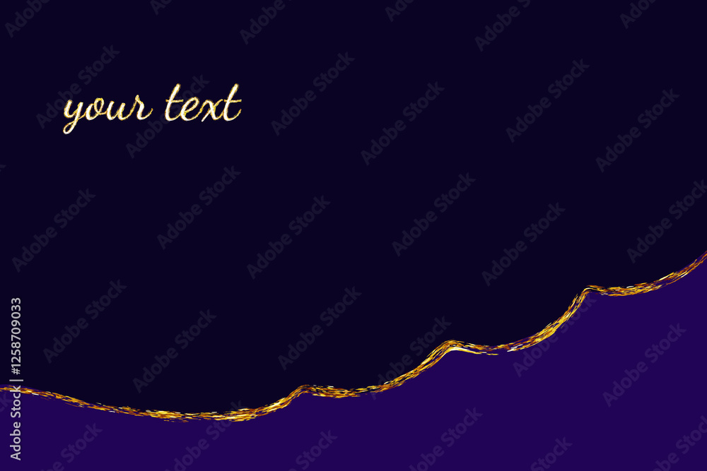 Fototapeta premium A luxurious background with a glitter effect and a golden sheen on a dark background, with space for text