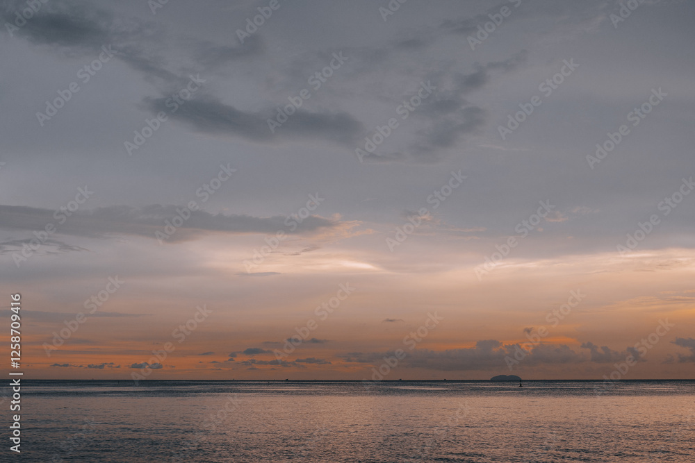 Naklejka premium sunrise over the river