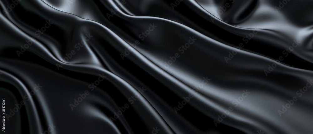 Dark satin drapes softly, studio backdrop, elegant texture Dark satin drapes softly, studio backdrop, elegant texture