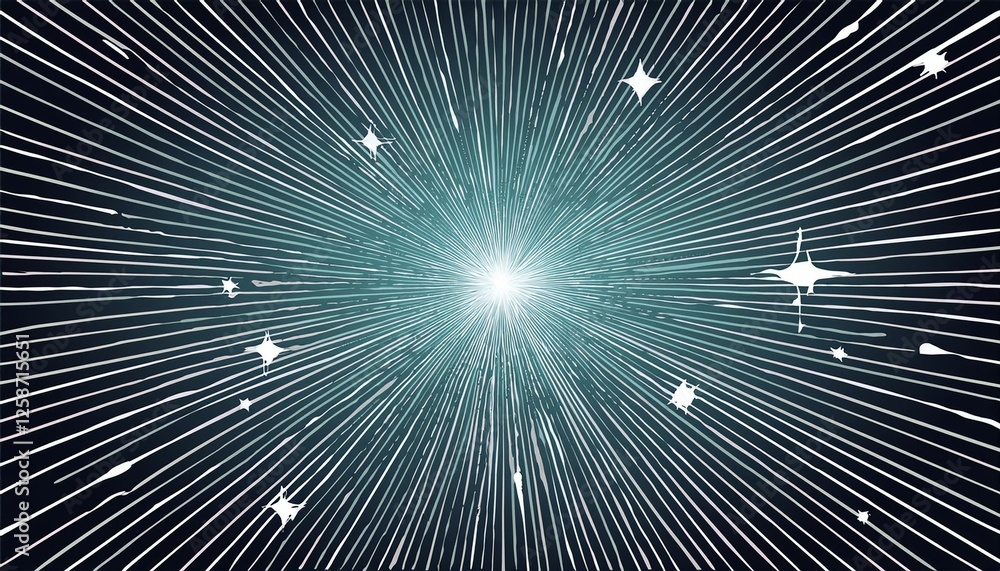 Obraz premium Doodle shine sunburst sparkle ray elements. Hand drawn pop surprise line frame for title headline illustration. Doodle perfect any project.